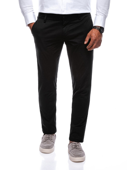 Edoti EDOTI Pantaloni chino pentru bărbați, negri