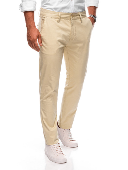 Edoti EDOTI Pantaloni chino pentru bărbați, bej deschis
