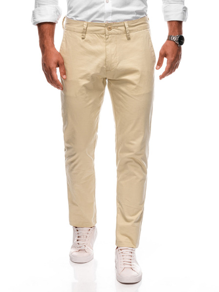 Edoti EDOTI Pantaloni chino pentru bărbați, bej deschis