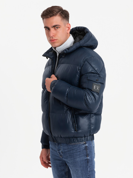 Ombre Clothing Jachetă călduroasă pentru bărbați cu ornamente cu nervuri Ombre Clothing
