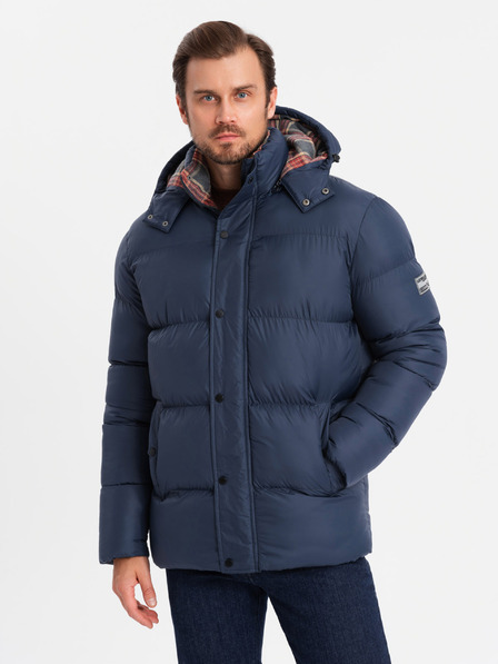 Ombre Clothing Jachetă căptușită în carouri pentru bărbați Ombre Clothing