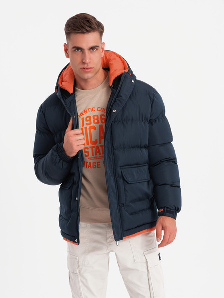 Ombre Clothing Jachetă sport călduroasă pentru bărbați Ombre Clothing cu glugă dublă