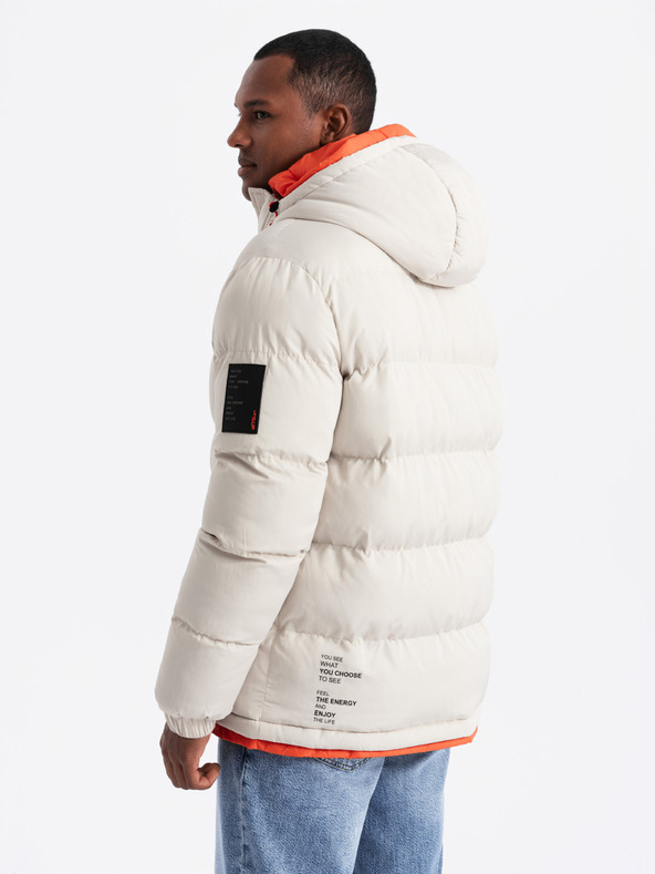 Ombre Clothing Jachetă sport călduroasă pentru bărbați Ombre Clothing cu glugă dublă