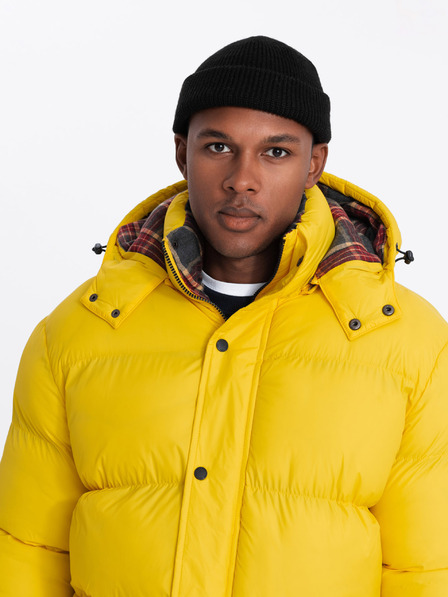 Ombre Clothing Jachetă căptușită în carouri pentru bărbați Ombre Clothing