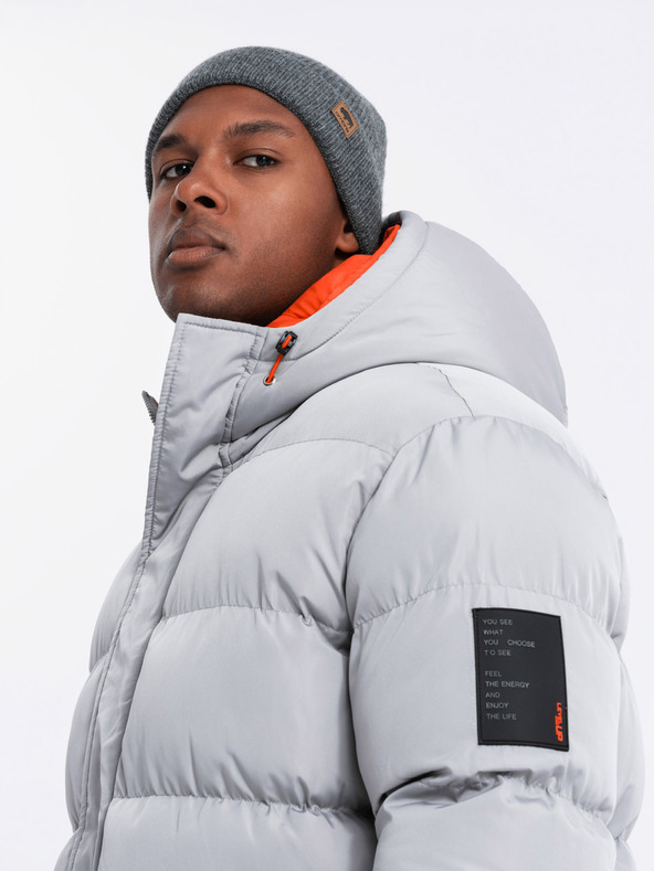 Ombre Clothing Jachetă sport călduroasă pentru bărbați Ombre Clothing cu glugă dublă