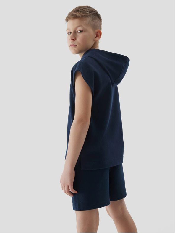 4F Hanorac cu glugă fără mâneci pentru băieți 4F