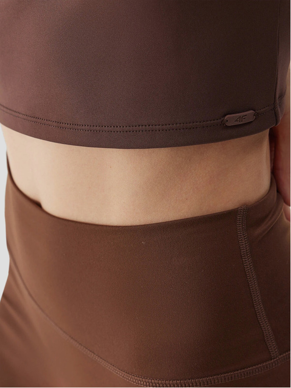 4F Bluză de yoga reciclată 4F pentru femei - maro