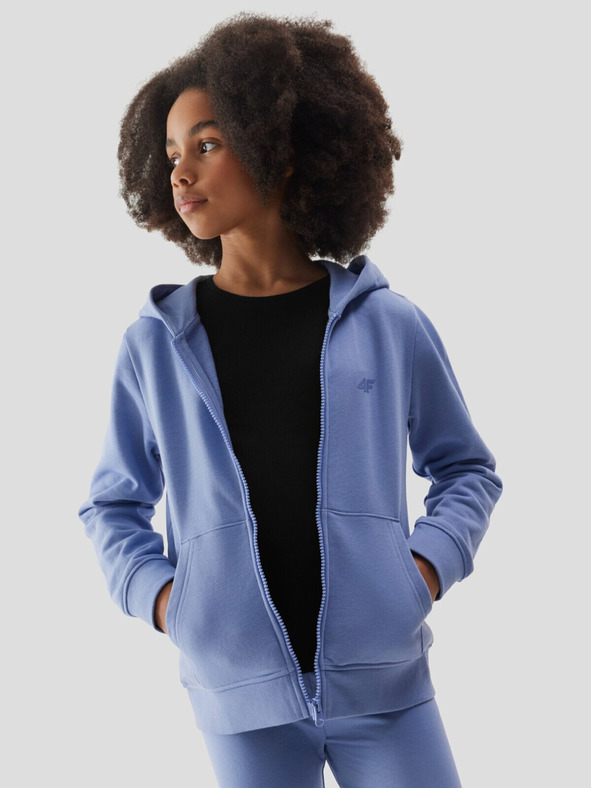 4F Hanorac cu glugă pentru fete 4F - albastru închis