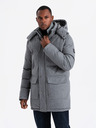 Ombre Clothing Jachetă parka lungă și călduroasă pentru bărbați cu lână Ombre Clothing