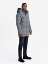 Ombre Clothing Jachetă parka lungă și călduroasă pentru bărbați cu lână Ombre Clothing