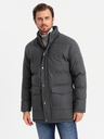 Ombre Clothing Jachetă parka lungă și călduroasă pentru bărbați cu lână Ombre Clothing
