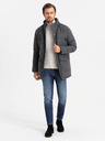 Ombre Clothing Jachetă parka lungă și călduroasă pentru bărbați cu lână Ombre Clothing