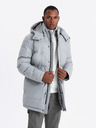 Ombre Clothing Jachetă parka lungă și călduroasă pentru bărbați cu lână Ombre Clothing