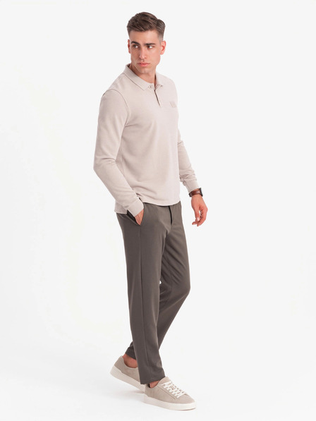 Ombre Clothing Tricou polo cu mânecă lungă pentru bărbați Ombre Clothing