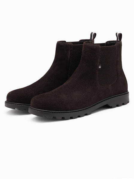 Ombre Clothing Pantofi cu toc înalt din piele de căprioară pentru bărbați Îmbrăcăminte Ombre