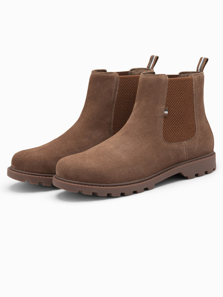 Ombre Clothing Pantofi Slip-on cu toc înalt din piele de căprioară pentru bărbați Îmbrăcăminte Ombre