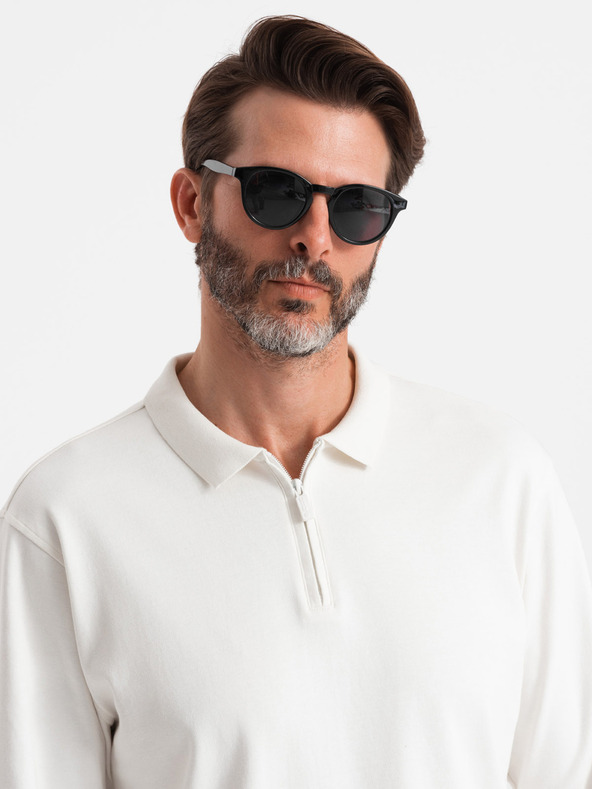 Ombre Clothing Tricou polo cu mânecă lungă pentru bărbați Ombre Clothing