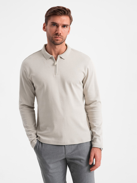 Ombre Clothing Tricou polo cu mânecă lungă pentru bărbați Ombre Clothing