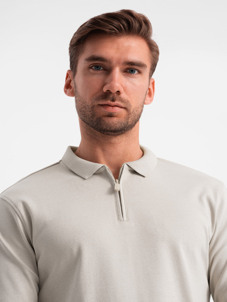 Ombre Clothing Tricou polo cu mânecă lungă pentru bărbați Ombre Clothing