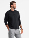 Ombre Clothing Tricou polo cu mânecă lungă pentru bărbați Ombre Clothing