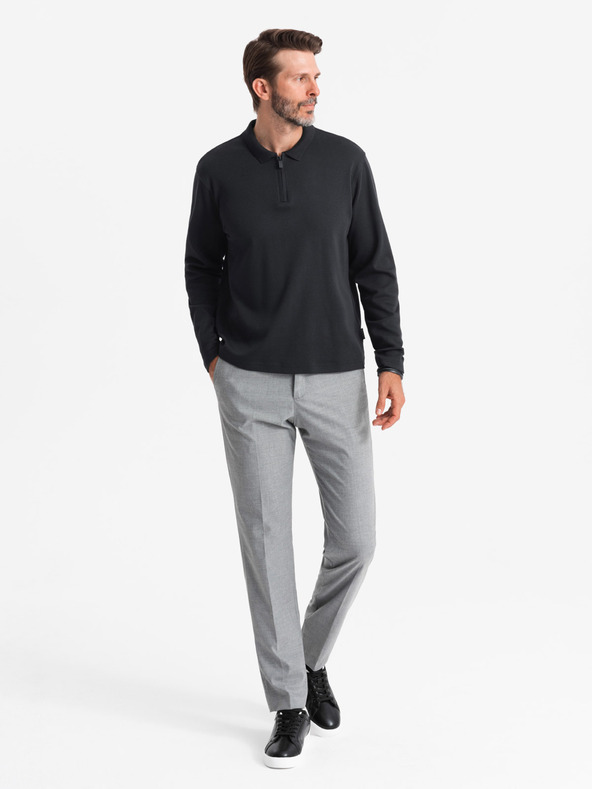 Ombre Clothing Tricou polo cu mânecă lungă pentru bărbați Ombre Clothing