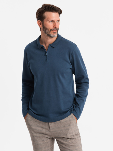 Ombre Clothing Tricou polo cu mânecă lungă pentru bărbați Ombre Clothing