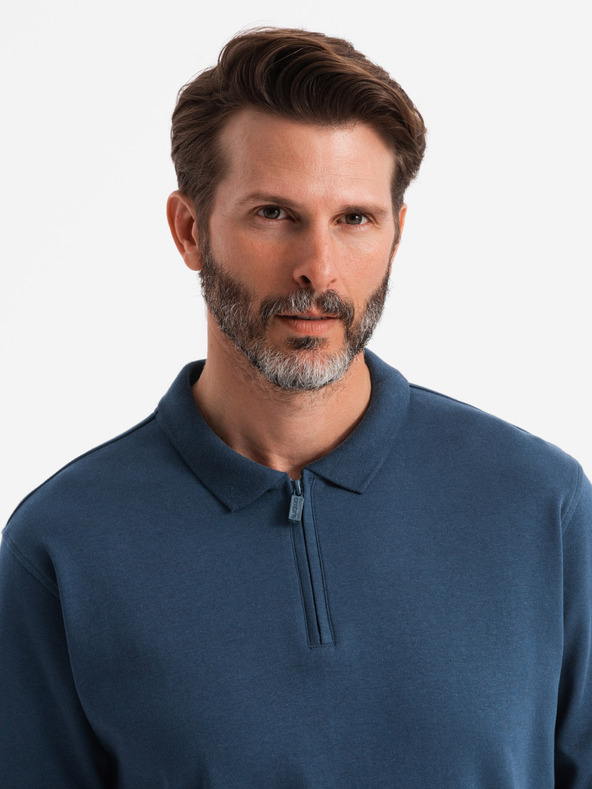 Ombre Clothing Tricou polo cu mânecă lungă pentru bărbați Ombre Clothing