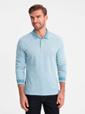 Ombre Clothing Tricou polo cu mânecă lungă pentru bărbați Ombre Clothing
