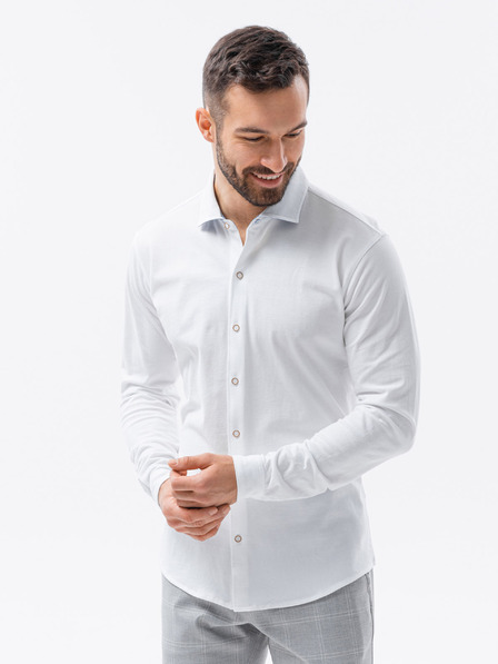 Ombre Clothing Cămașă tricotată cu mânecă Slim pentru bărbați Îmbrăcăminte Ombre