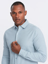 Ombre Clothing Cămașă tricotată cu mânecă Slim pentru bărbați Îmbrăcăminte Ombre