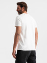 Ombre Clothing Tricou bărbătesc din bumbac cu broderie delicată Ombre Clothing