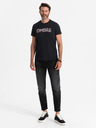Ombre Clothing Tricou bărbătesc din bumbac cu broderie delicată Ombre Clothing
