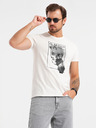 Ombre Clothing Tricou bărbătesc din bumbac cu broderie delicată Ombre Clothing