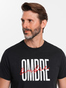 Ombre Clothing Tricou bărbătesc din bumbac cu broderie delicată Ombre Clothing