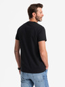 Ombre Clothing Tricou bărbătesc din bumbac cu broderie delicată Ombre Clothing