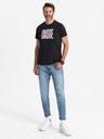 Ombre Clothing Tricou bărbătesc din bumbac cu broderie delicată Ombre Clothing