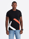 Ombre Clothing Tricou bărbătesc din bumbac cu broderie delicată Ombre Clothing