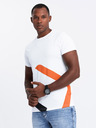 Ombre Clothing Tricou bărbătesc din bumbac cu broderie delicată Ombre Clothing