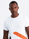 Ombre Clothing Tricou bărbătesc din bumbac cu broderie delicată Ombre Clothing