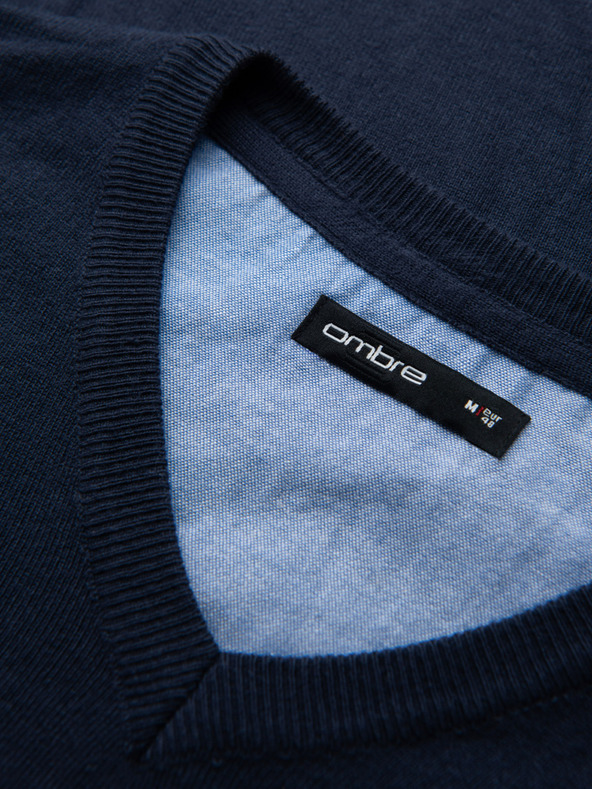 Ombre Clothing Pulover elegant pentru bărbați BASIC cu decolteu în V Îmbrăcăminte Ombre