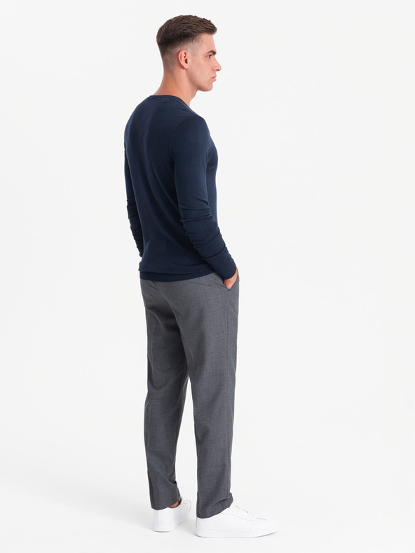 Ombre Clothing Pulover elegant pentru bărbați BASIC cu decolteu în V Îmbrăcăminte Ombre