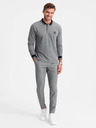 Ombre Clothing Tricou polo brodat cu mânecă lungă pentru bărbați Ombre Clothing