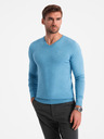 Ombre Clothing Pulover elegant pentru bărbați BASIC cu decolteu în V Îmbrăcăminte Ombre