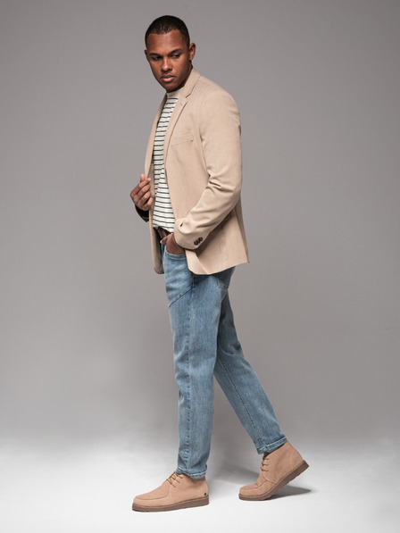 Ombre Clothing Pantaloni din denim pentru bărbați STRAIGHT LEG - negru V1 OM-PADP-0133 Ombre Clothing