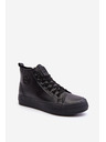 BIG STAR SHOES Adidași izolați de top pentru bărbați cu fermoar Black Big Star Size: