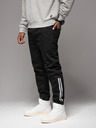 Ombre Clothing Pantaloni de trening din denim pentru bărbați cu ornamente - negru V2 OM-PADJ-0156 Ombre Clothing