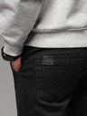 Ombre Clothing Pantaloni de trening din denim pentru bărbați cu ornamente - negru V2 OM-PADJ-0156 Ombre Clothing