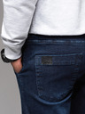 Ombre Clothing Pantaloni de trening din denim pentru bărbați cu bordură - albastru închis V4 OM-PADJ-0156 Ombre Clothing