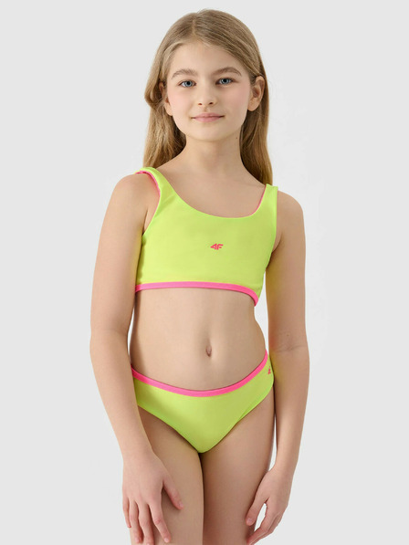 4F Costum de baie două piese pentru fete 4F - verde/roz