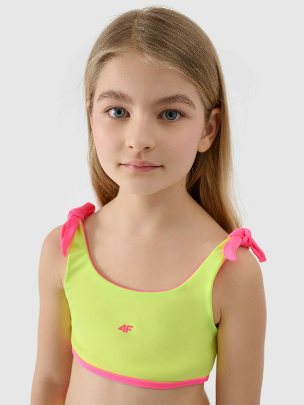 4F Costum de baie două piese pentru fete 4F - verde/roz